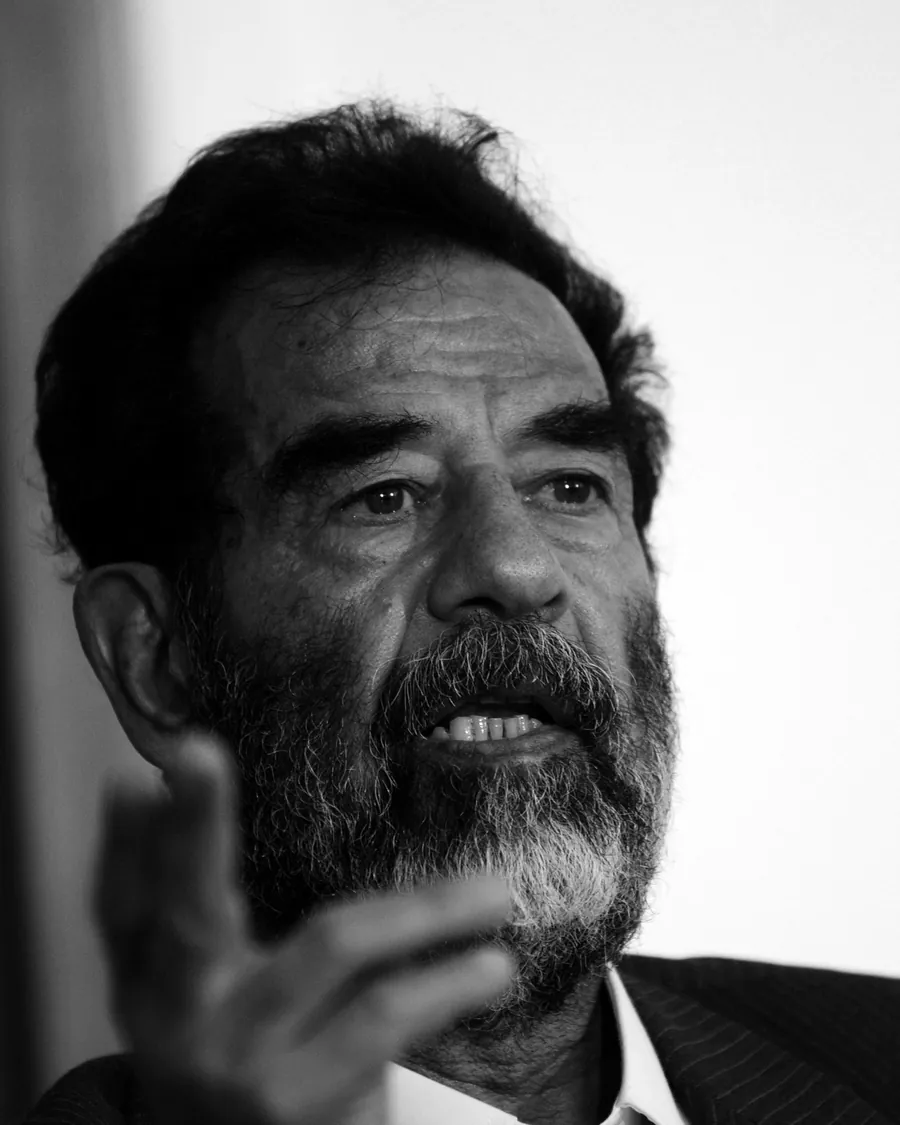 Saddam Hussein speaking at his first court hearing, July 2004